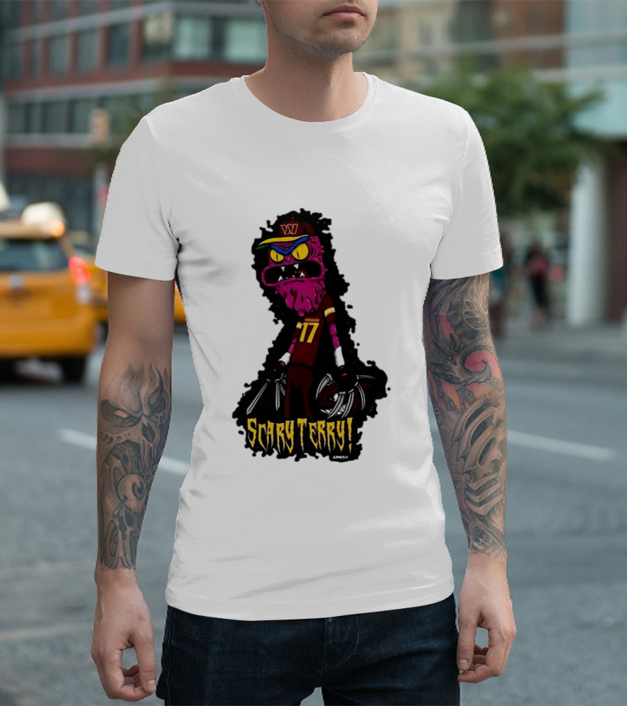 Washington Commanders Scary Terry McLaurin 17 Terrifying Terry T-Shirt