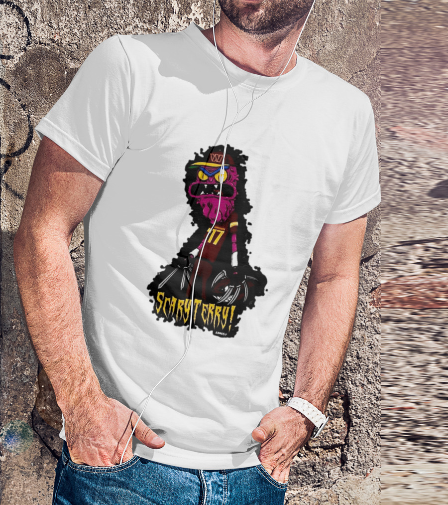 Washington Commanders Scary Terry McLaurin 17 Terrifying Terry T-Shirt