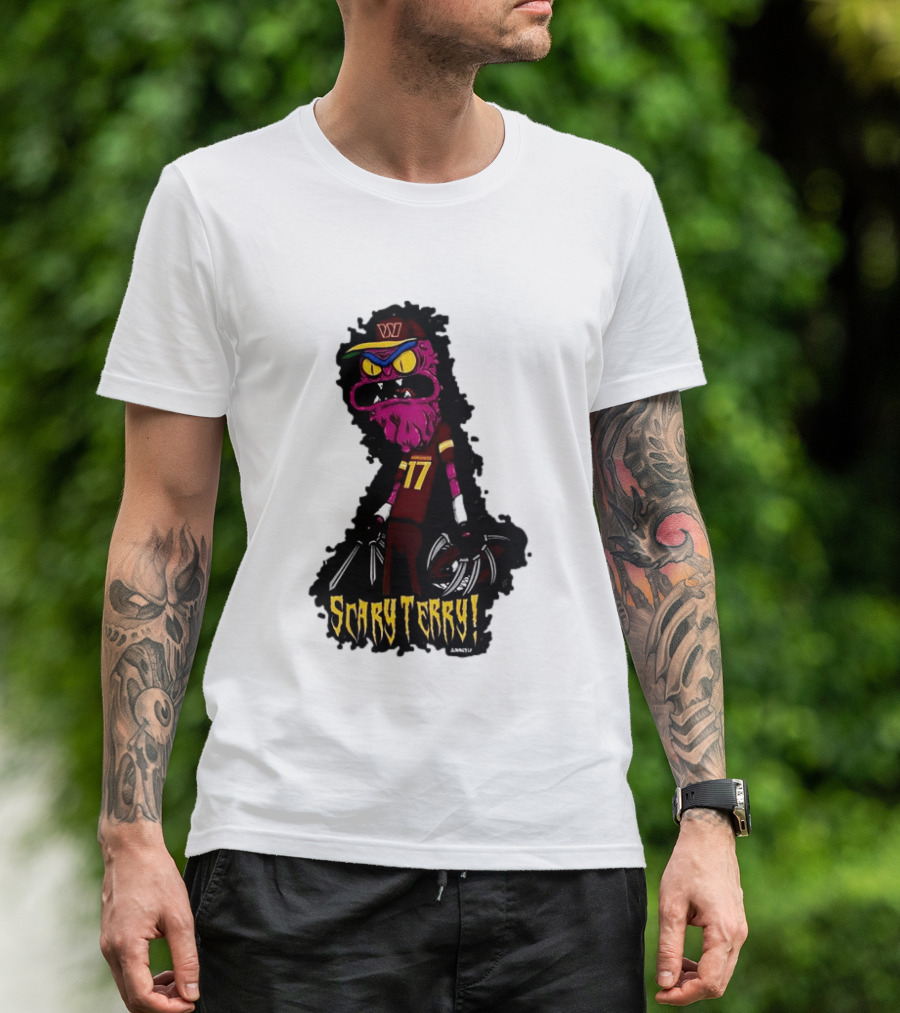 Washington Commanders Scary Terry McLaurin 17 Terrifying Terry T-Shirt
