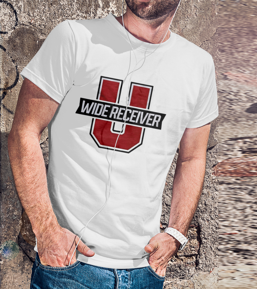 Wide Receiver U Team Red Black Block Lettering T-Shirt