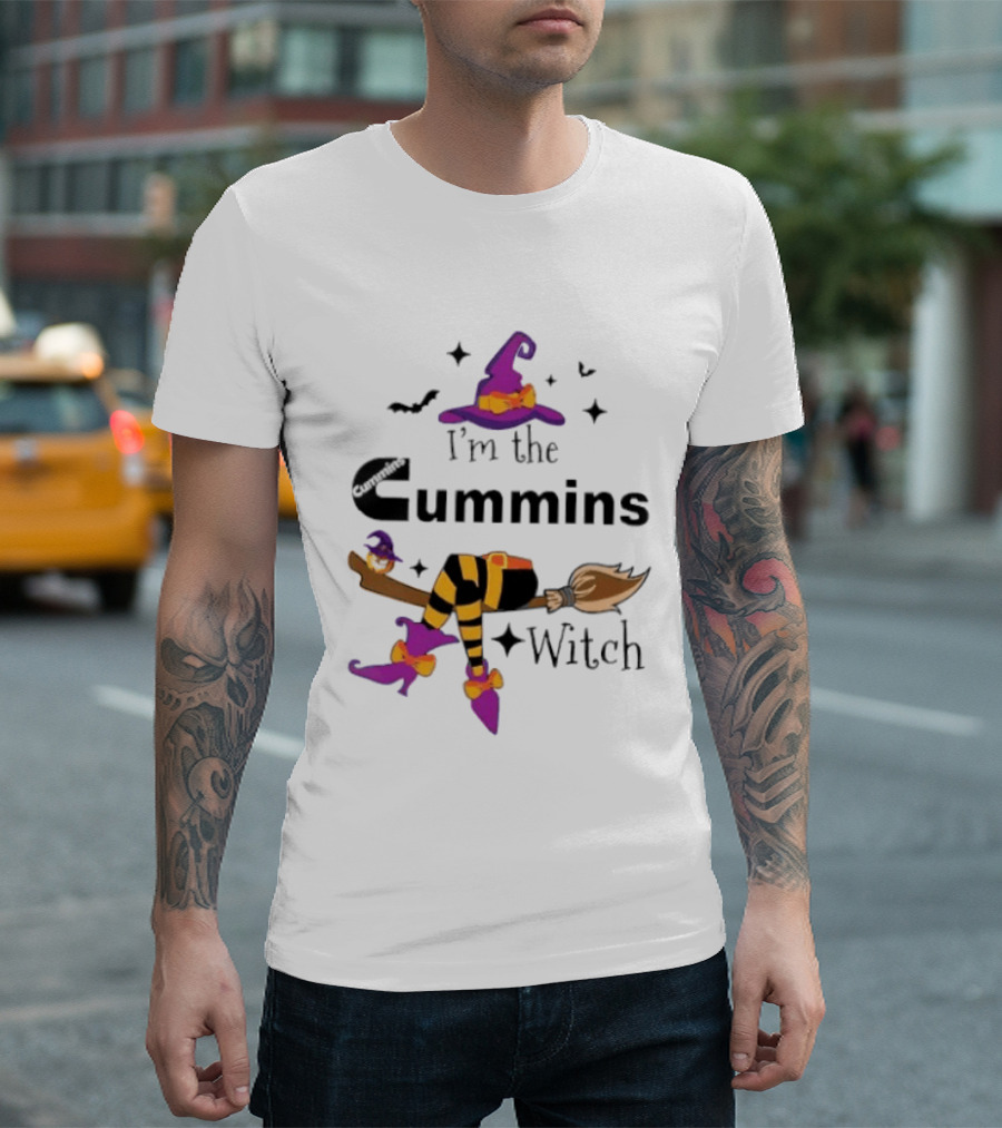 I'm The Cummins Witch Halloween Broomstick Costume T-Shirt