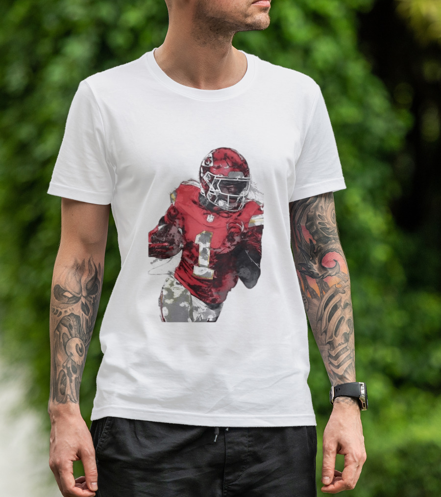 Kansas City Chiefs Xavier Worthy Football Player Number One T-Shirt