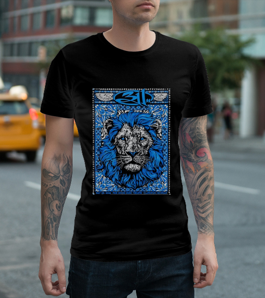 311 Live At Pine Knob Music Theatre July 30 2026 Lion Artwork Clarkson Michigan T-Shirt