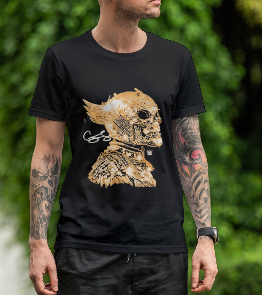 WWE Cody Rhodes American Nightmare Golden Skull T-Shirt