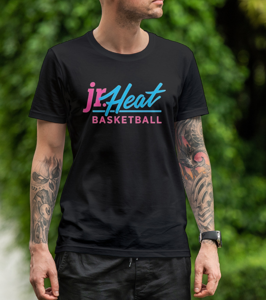 Jr Heat Basketball NBA Youth Sports Bright Neon T-Shirt