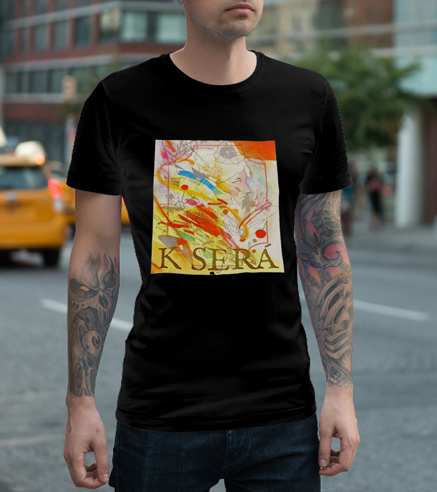K Será Colorful Abstract Face Expression T-Shirt
