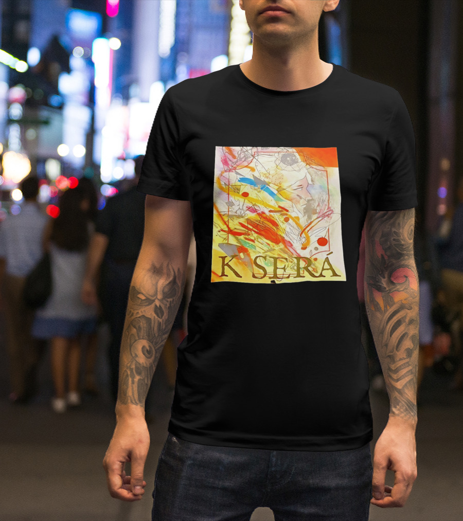 K Será Colorful Abstract Face Expression T-Shirt