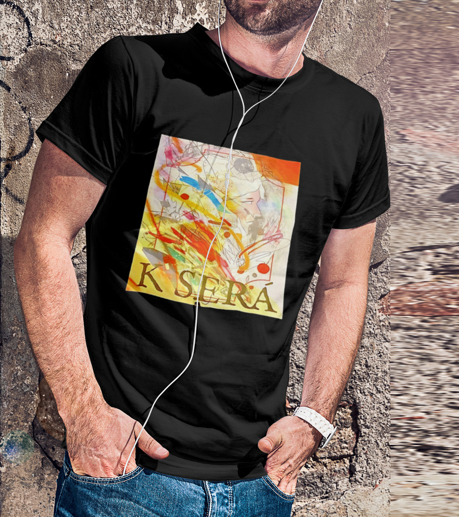 K Será Colorful Abstract Face Expression T-Shirt