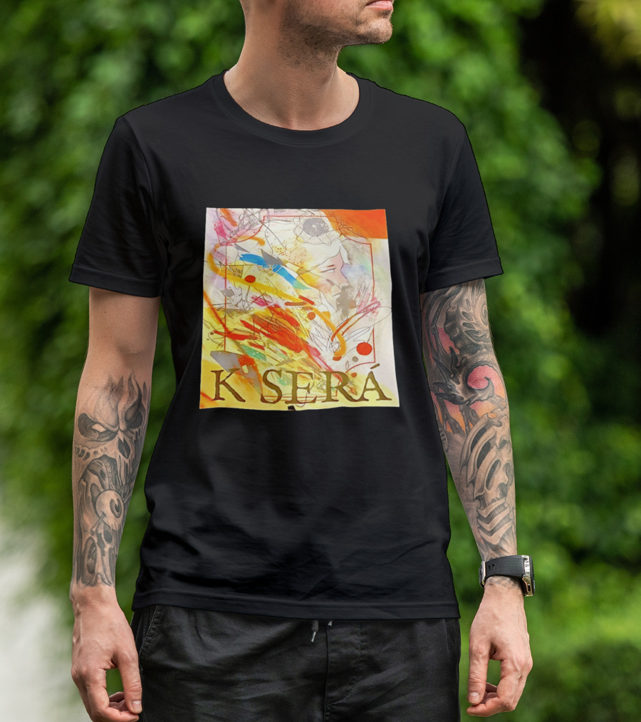K Será Colorful Abstract Face Expression T-Shirt