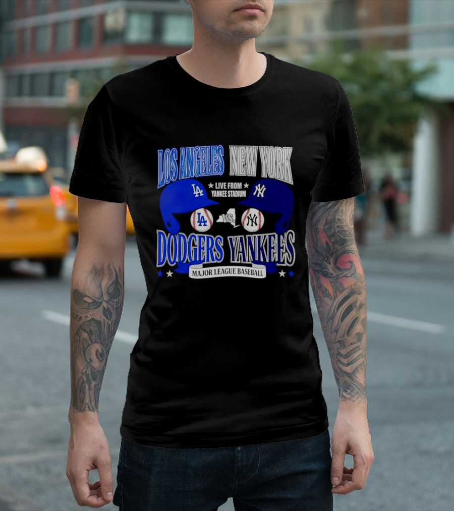 Los Angeles Dodgers Vs New York Yankees Live From Yankee Stadium Major League Baseball T-Shirt