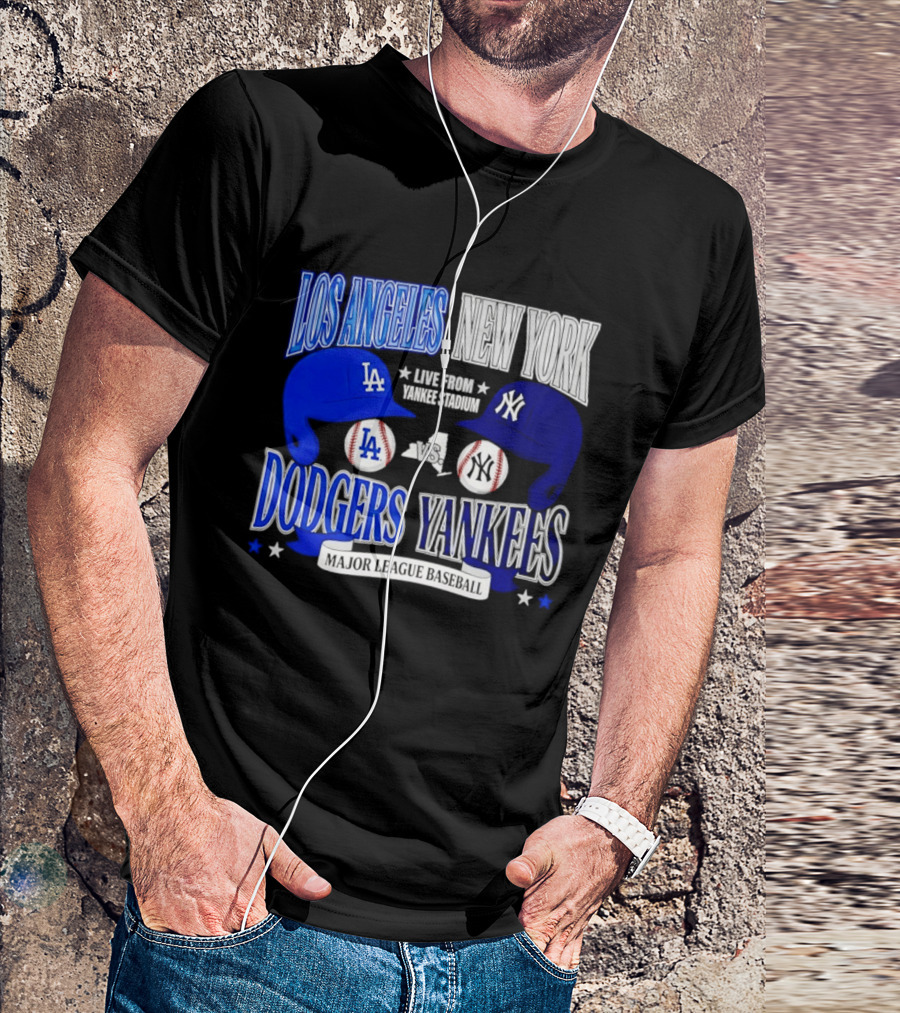 Los Angeles Dodgers Vs New York Yankees Live From Yankee Stadium Major League Baseball T-Shirt