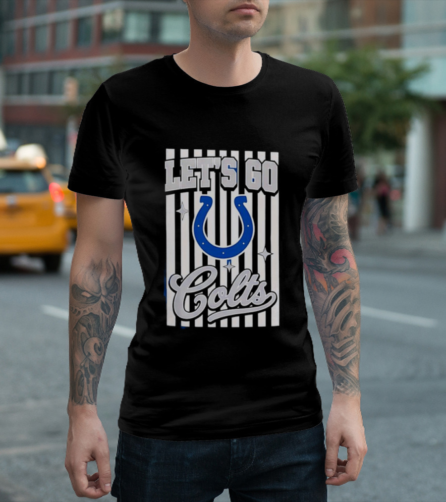 Let's Go Indianapolis Colts Football Colts Horseshoe T-Shirt