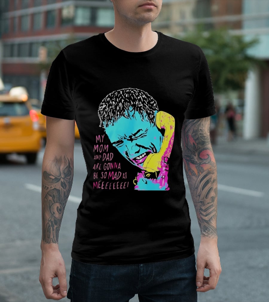 My Mom And Dad Are Gonna Be So Mad At Me Kevin McCallister Home Alone Phone Scene Retro Pop T-Shirt