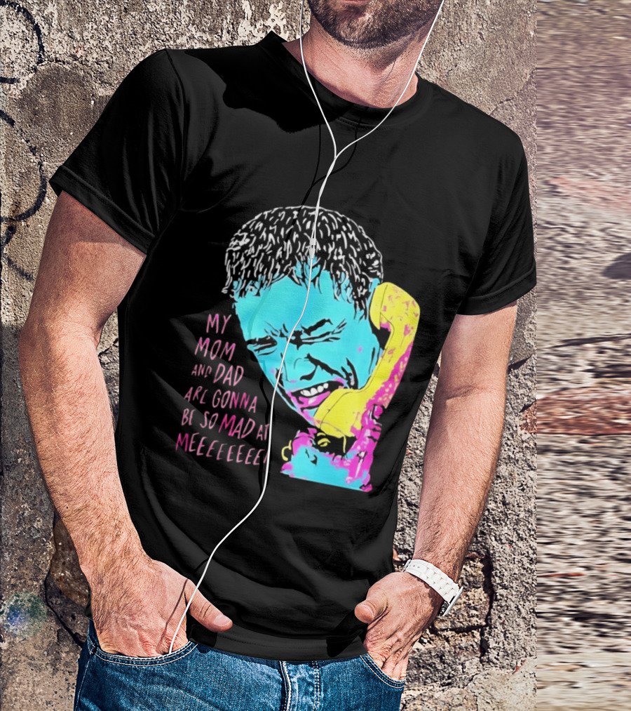 My Mom And Dad Are Gonna Be So Mad At Me Kevin McCallister Home Alone Phone Scene Retro Pop T-Shirt