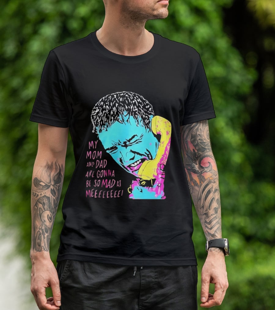 My Mom And Dad Are Gonna Be So Mad At Me Kevin McCallister Home Alone Phone Scene Retro Pop T-Shirt