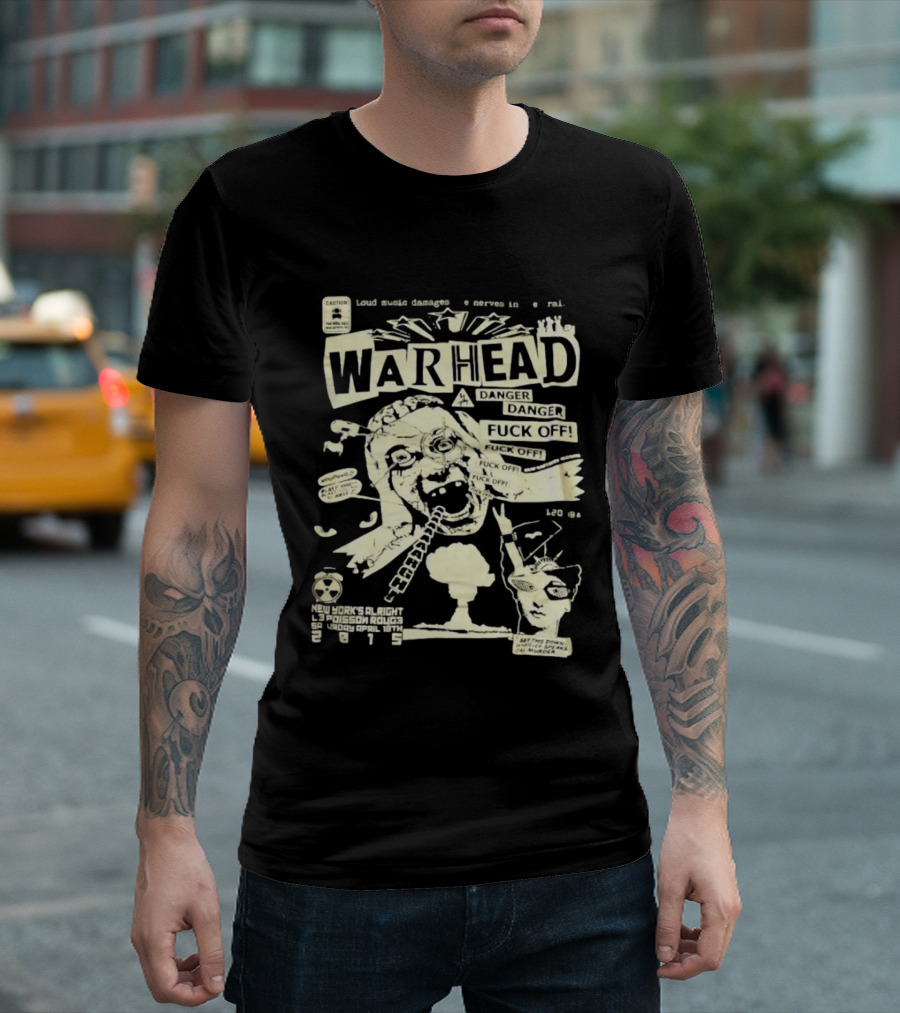 Warhead New York's Alright Crossboro Bridge Hardcore Distressed Danger T-Shirt