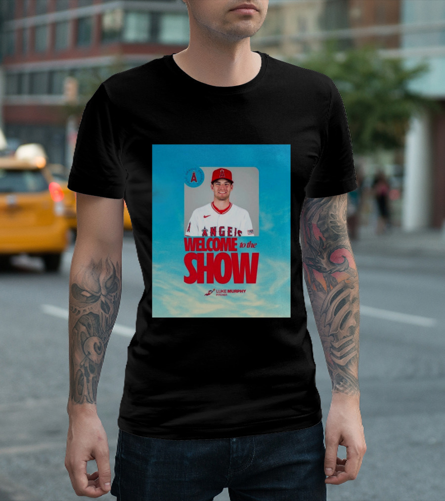 Welcome To The Show Luke Murphy Angels Pitcher T-Shirt