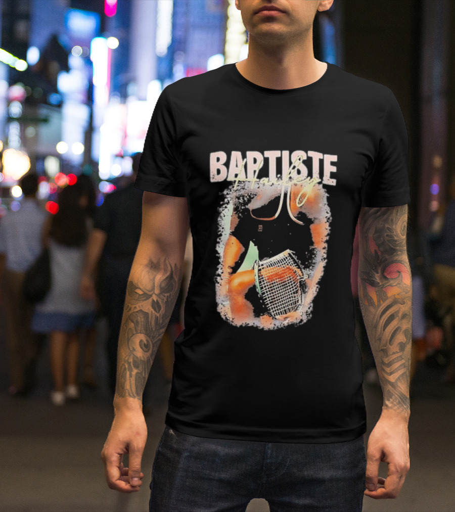 Baptiste Hailey Tennis Player With Racket T-Shirt