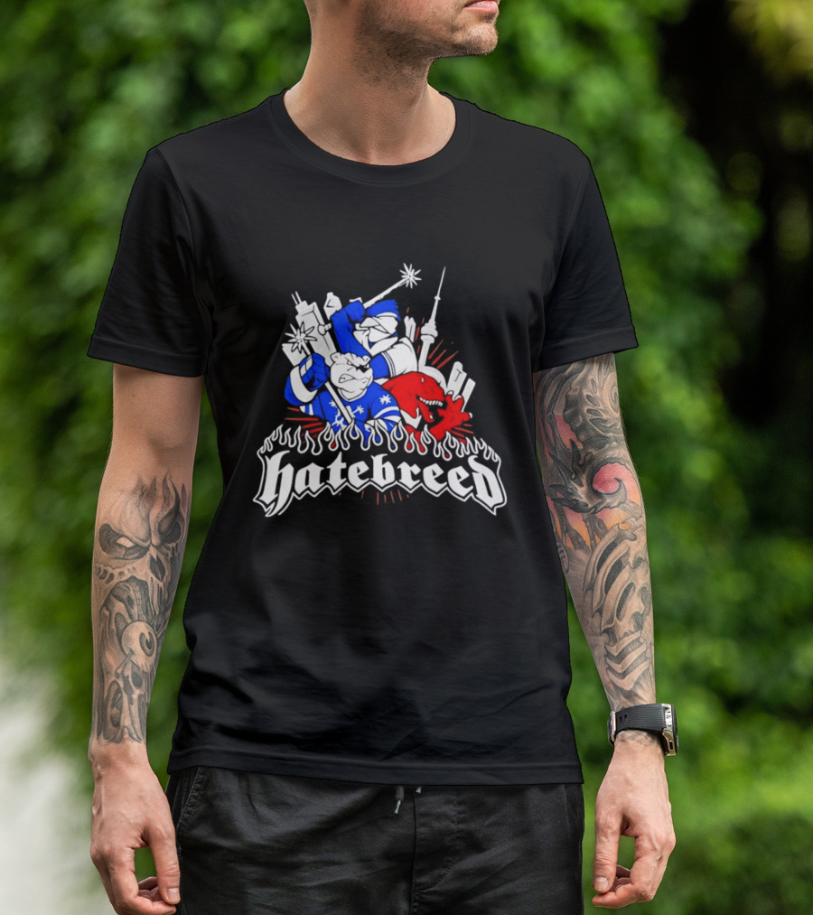 Hatebreed Toronto Maple Leafs Raptors CN Tower Hardcore Mashup T-Shirt