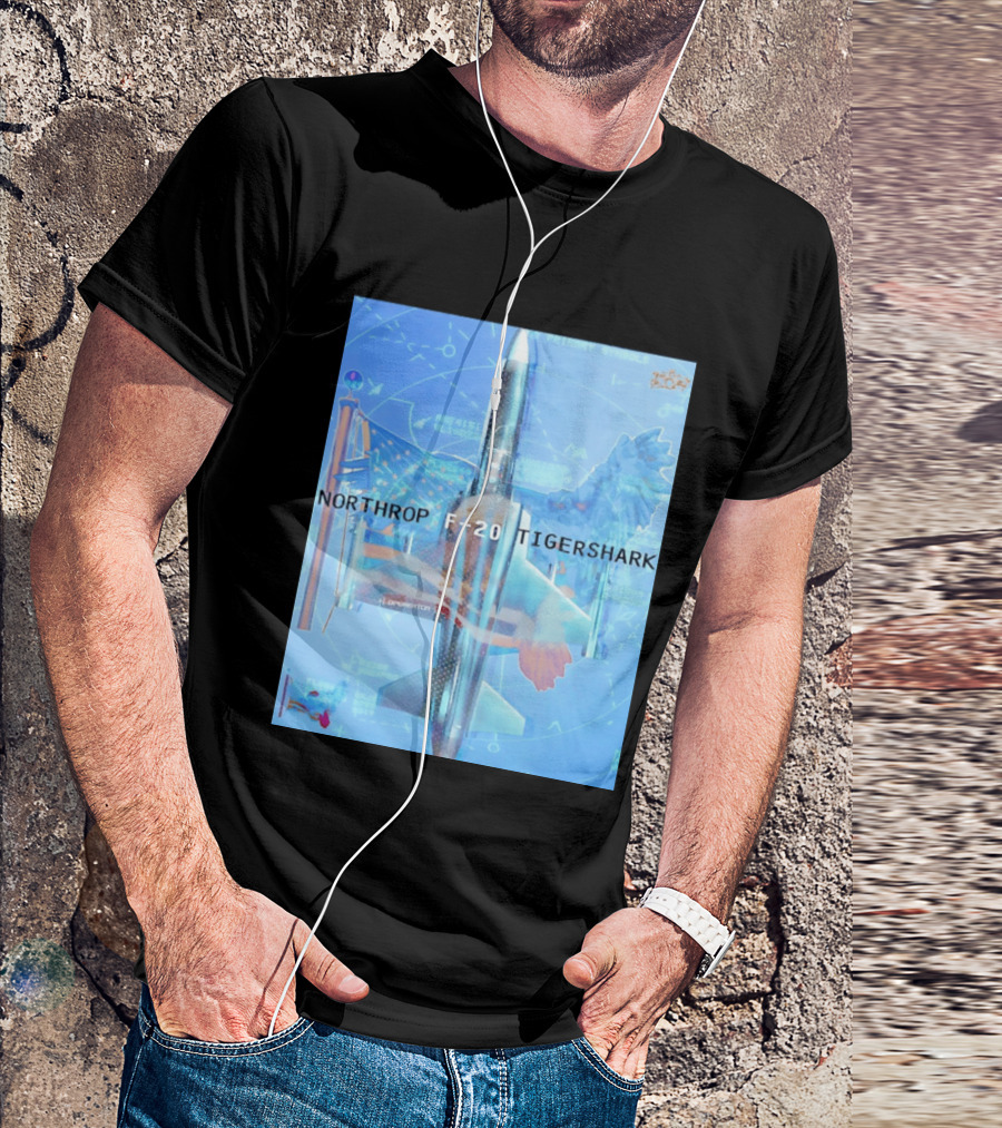Northrop F 20 Tigershark Fighter Jet Aviation Digital Art And Aerospace T-Shirt