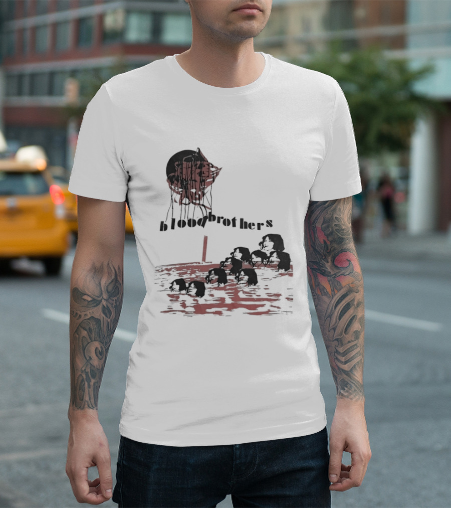 Blood Brothers Musical West End Willy Russell Dripping Red Moon T-Shirt