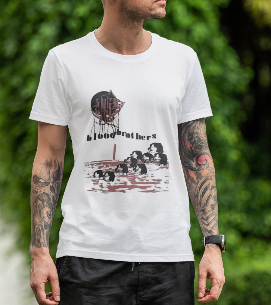 Blood Brothers Musical West End Willy Russell Dripping Red Moon T-Shirt