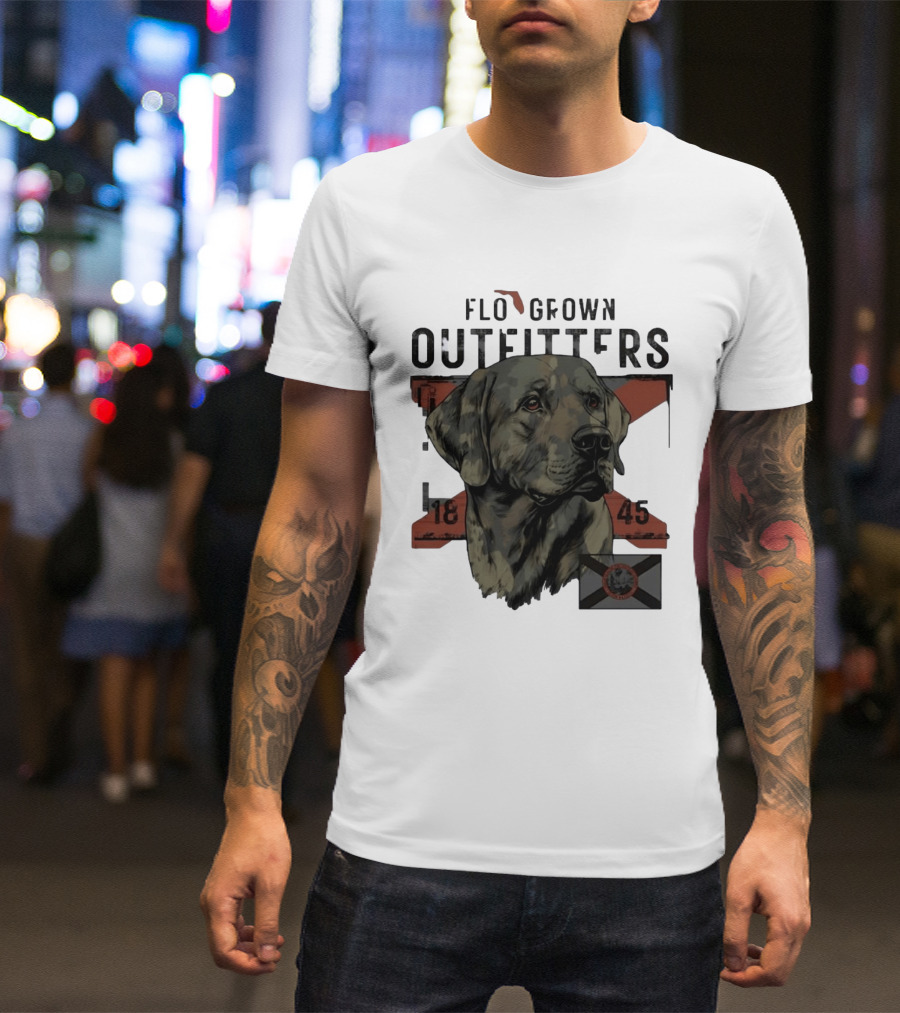 Flo Grown Outfitters Labrador Retriever Florida 1845 Seal T-Shirt