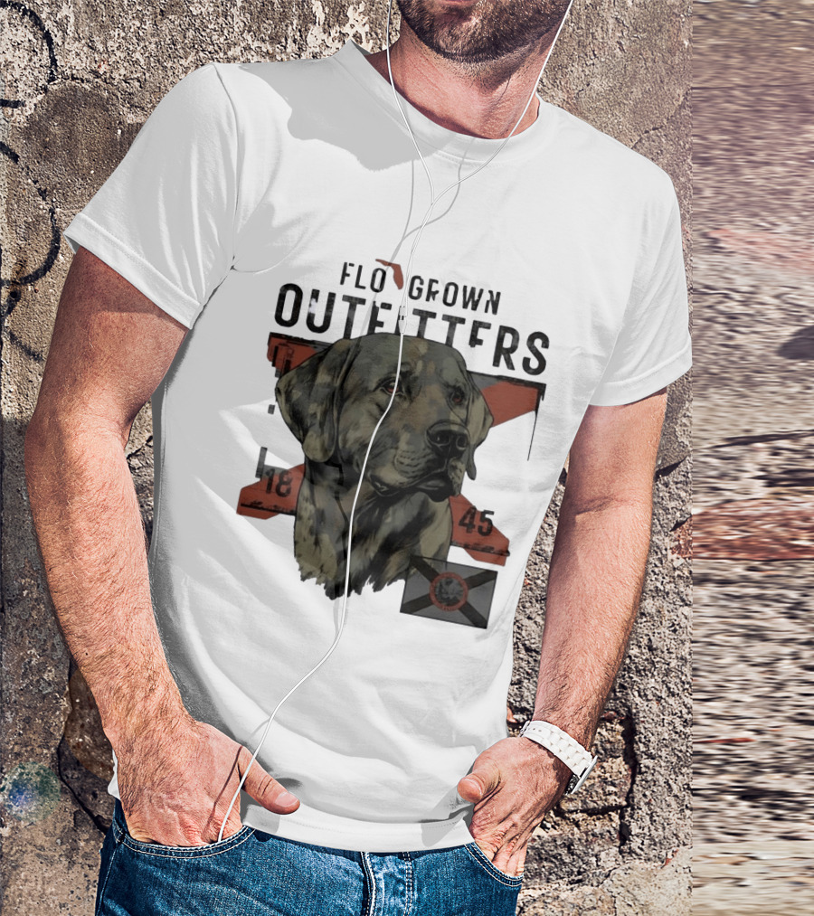 Flo Grown Outfitters Labrador Retriever Florida 1845 Seal T-Shirt