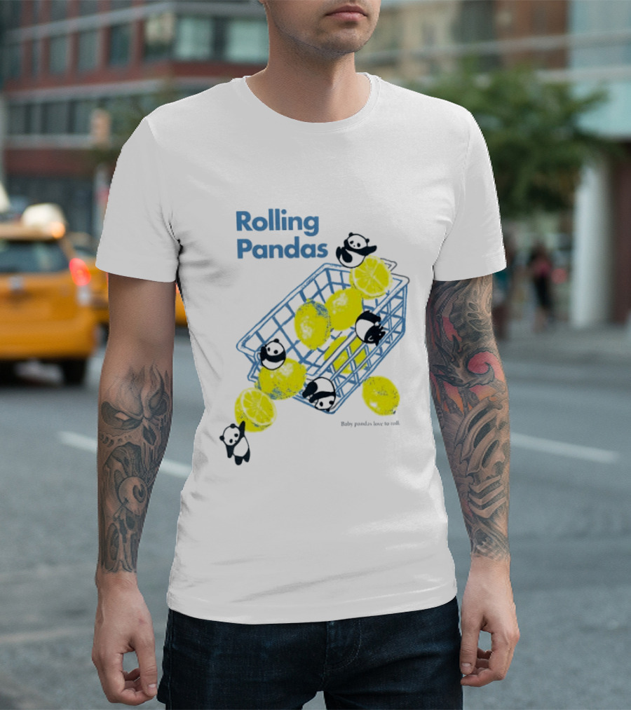 Rolling Pandas Baby Pandas Love Lemons In Basket T-Shirt