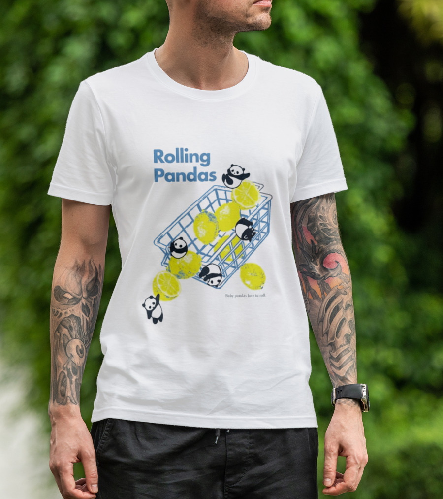 Rolling Pandas Baby Pandas Love Lemons In Basket T-Shirt