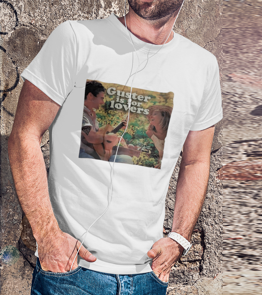 Guster Is For Lovers Romantic Picnic Scene With Guitar And Smiling Couple T-Shirt