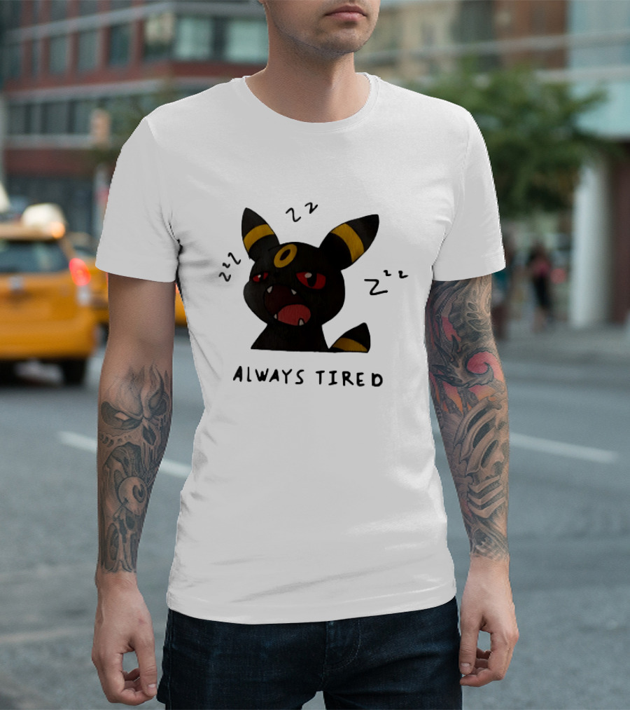 Umbreon Always Tired With ZZZs And Open Mouth Pokémon T-Shirt