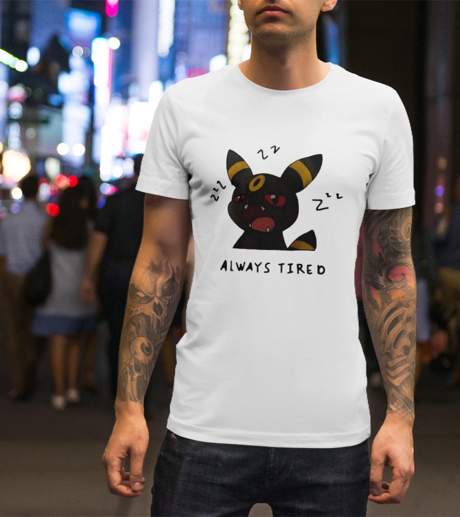 Umbreon Always Tired With ZZZs And Open Mouth Pokémon T-Shirt