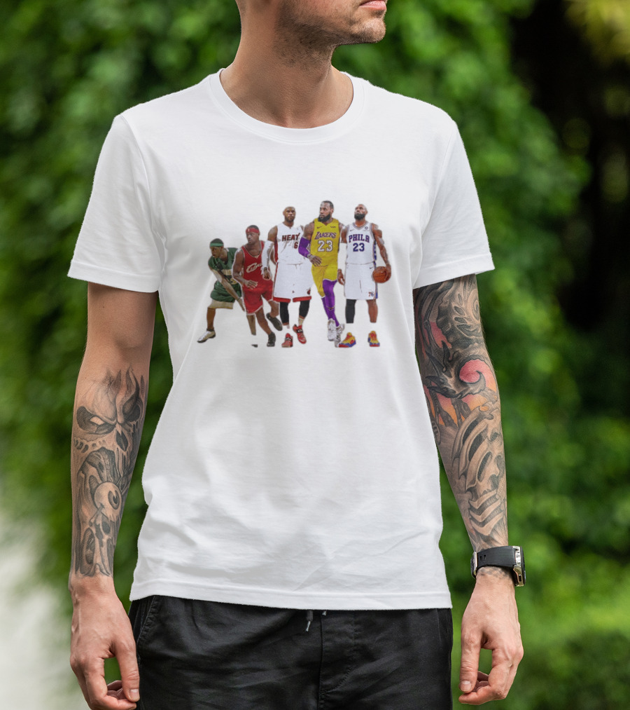 LeBron James St Vincent St Mary Cavs Heat Lakers 76ers Journey T-Shirt