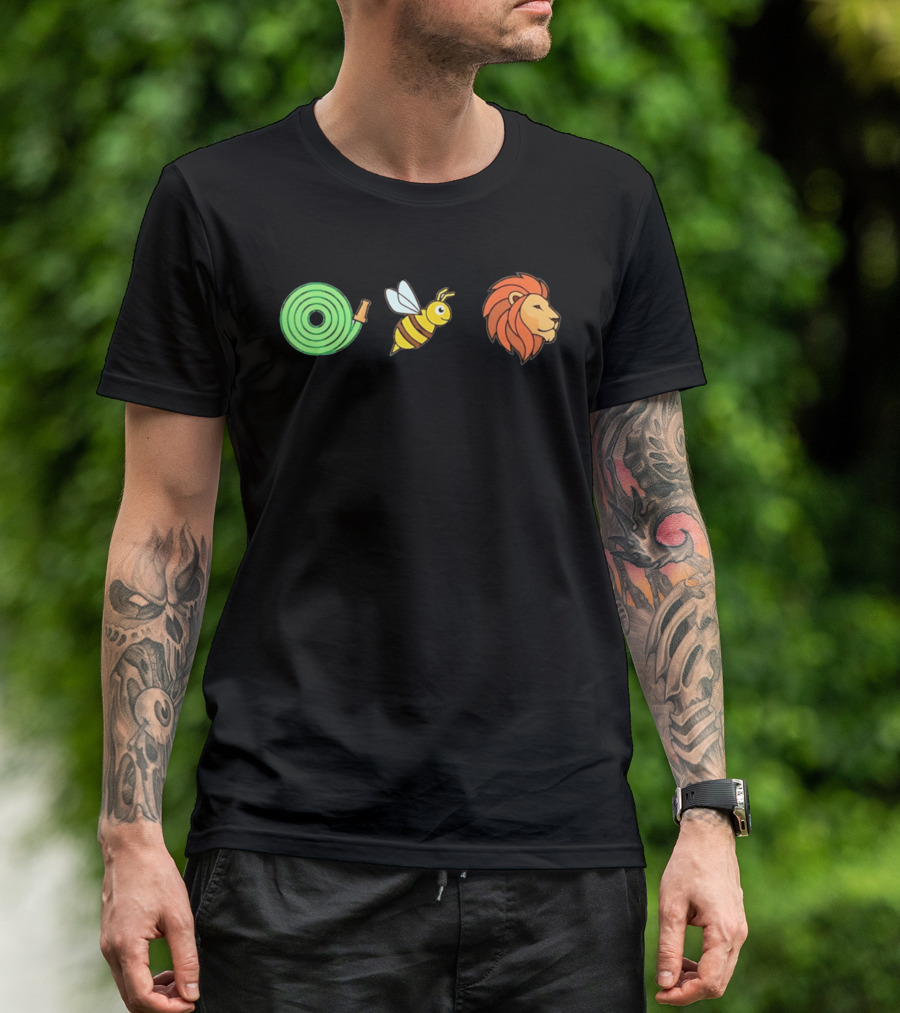 Hose Bee Lion Rebus Visual Wordplay Puzzle T-Shirt