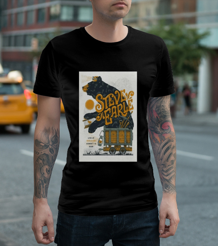 Steve Earle Pickathon Live August 1 2 2026 Event Bear T-Shirt
