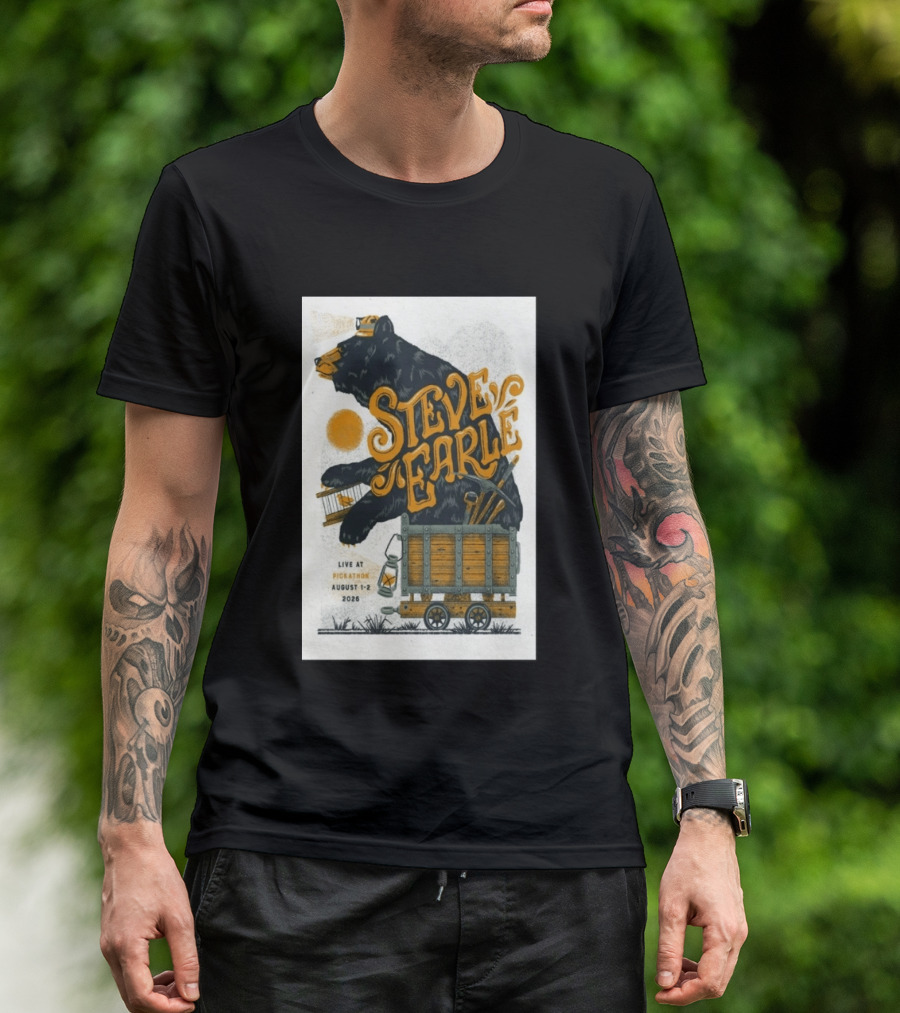 Steve Earle Pickathon Live August 1 2 2026 Event Bear T-Shirt