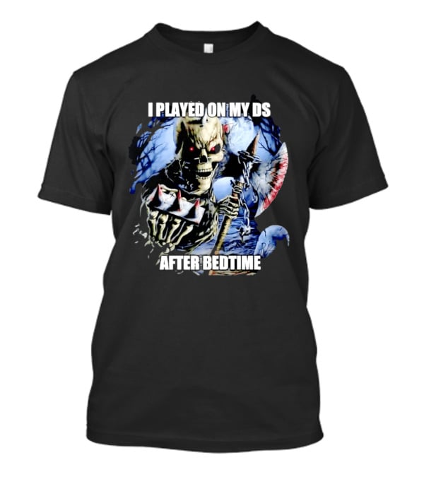 I Played On My DS After Bedtime Skeleton Gaming Humor T-Shirt