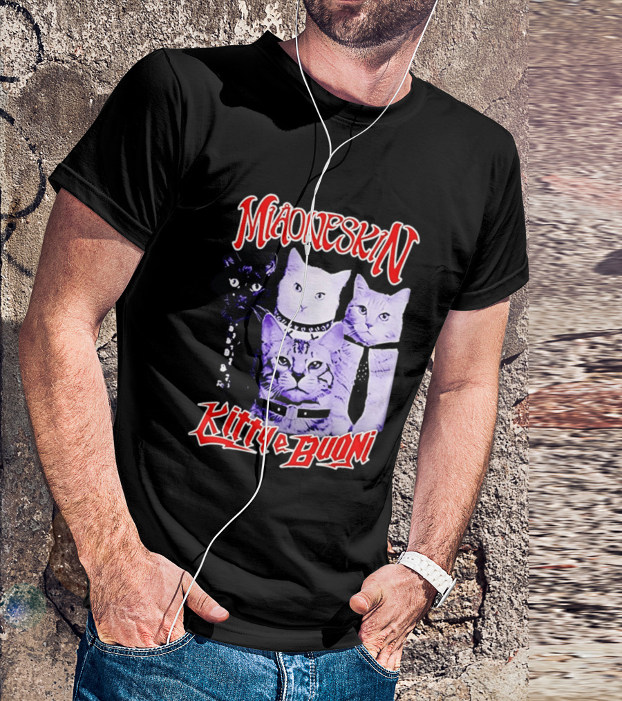 Miaoneskin Kitty E Buoni Maneskin Cats Band T-Shirt