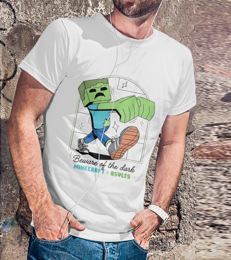 Beware Of The Dark Zombie Minecraft RSVLTS Gaming T-Shirt