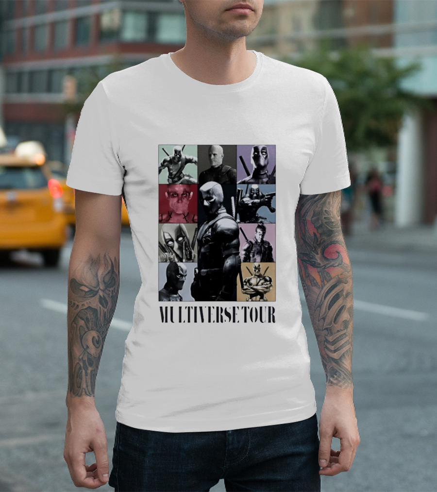 Deadpool Multiverse Tour Marvel Ryan Reynolds T-Shirt