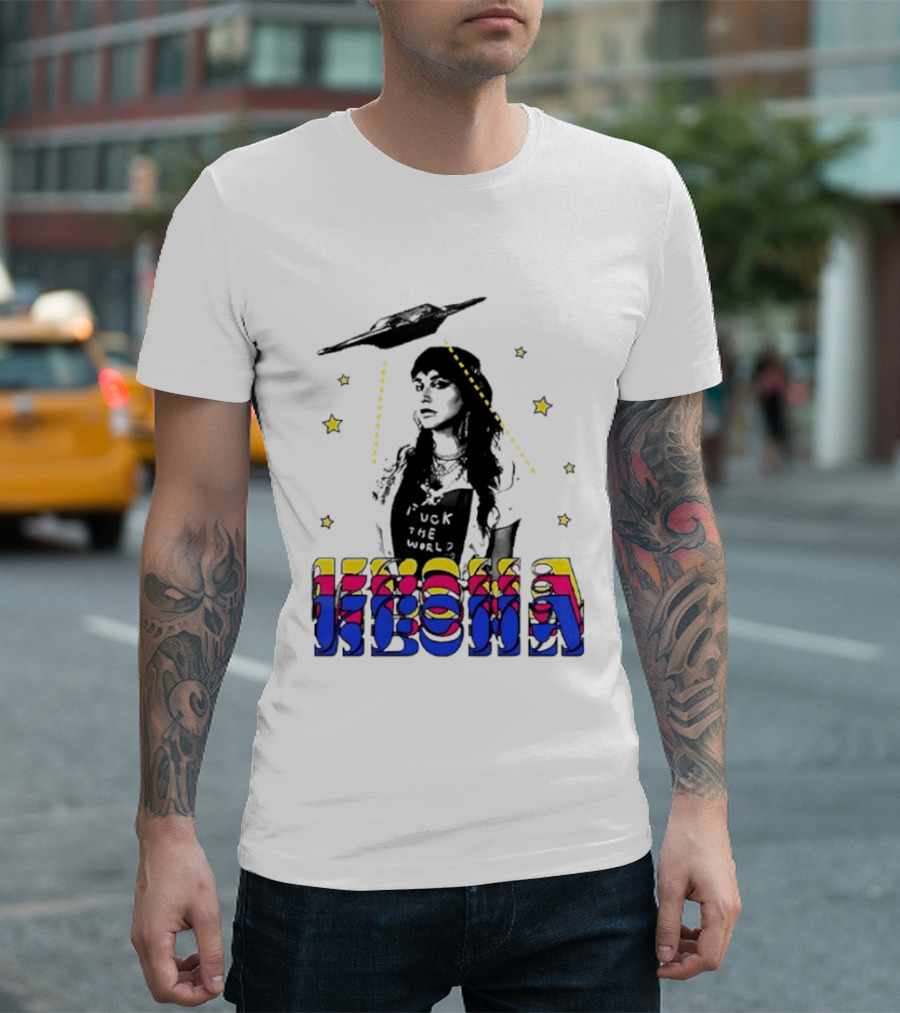 Kesha UFO Space Stars Tie Dye T-Shirt