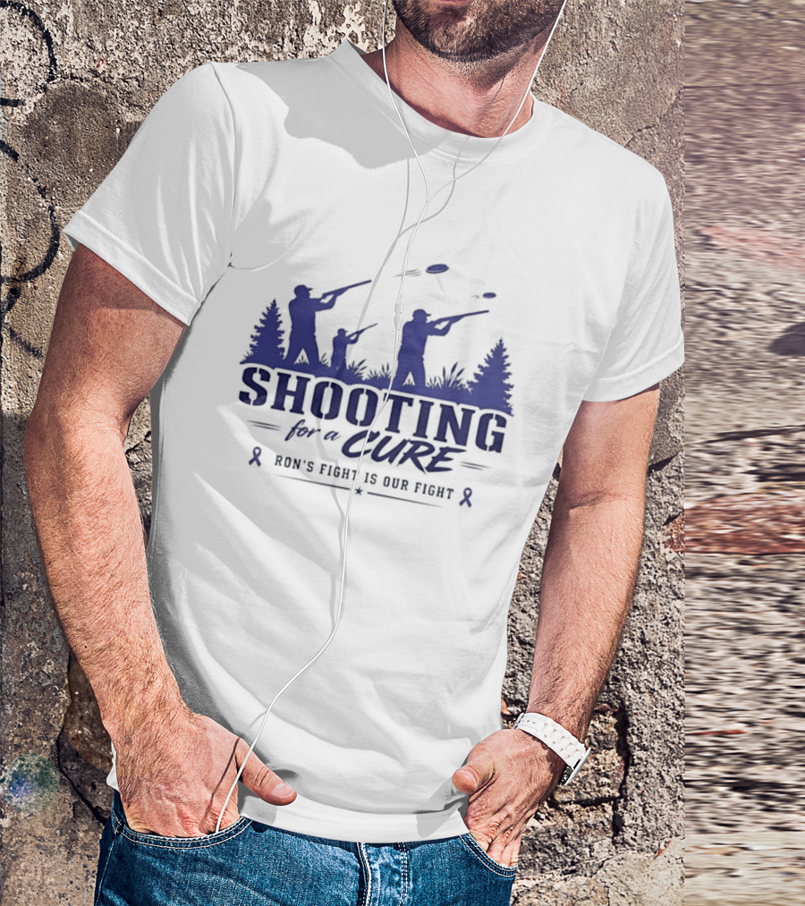 Shooting For A Cure Ron's Fight Is Our Fight Forest Hunter T-Shirt