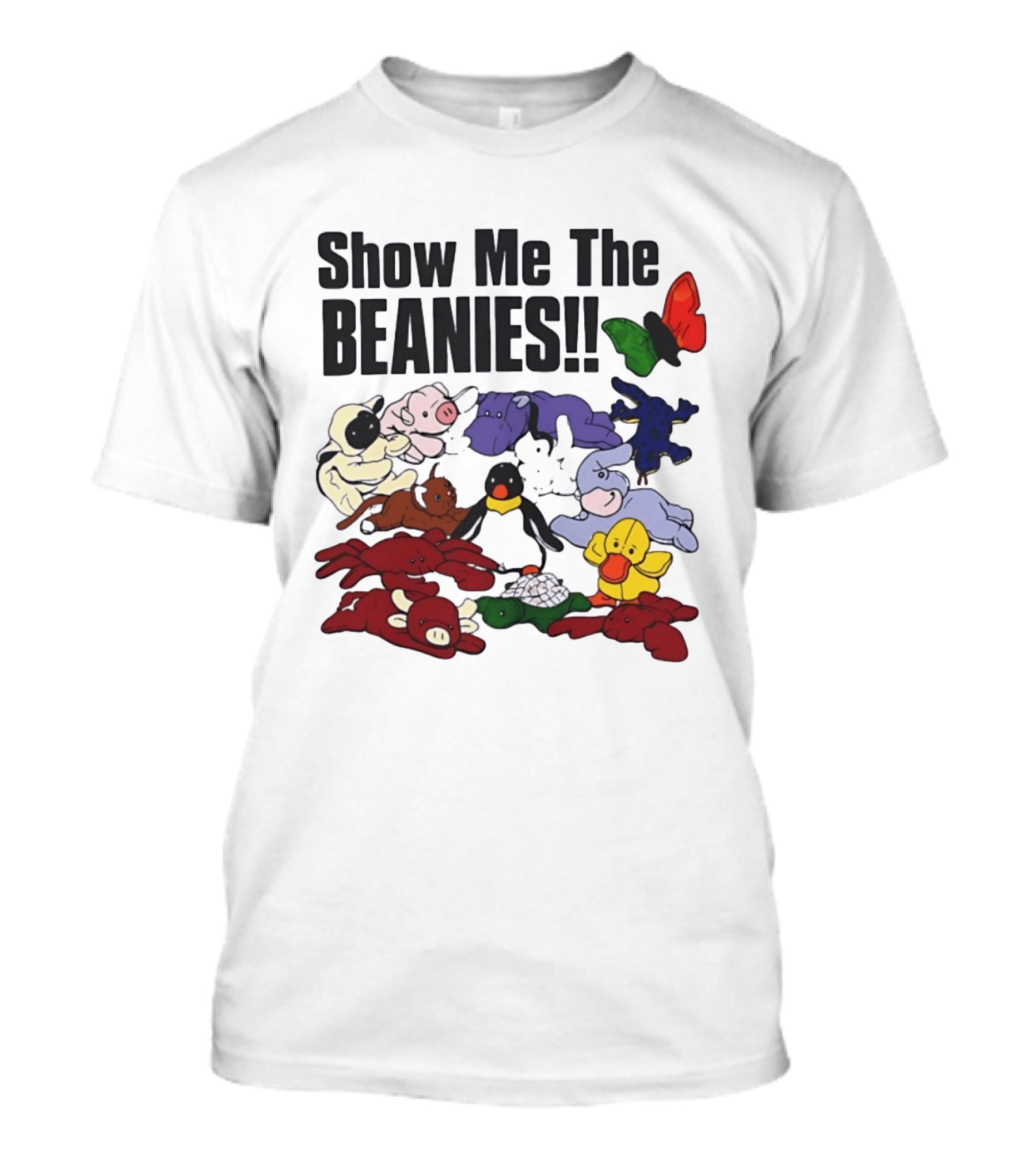 Show Me The Beanies Beanie Babies 90s Nostalgia Collection T-Shirt