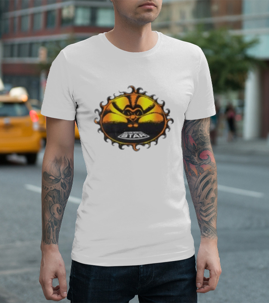 Televisi Star Catalog Store Heatwave Sun Logo White T-Shirt