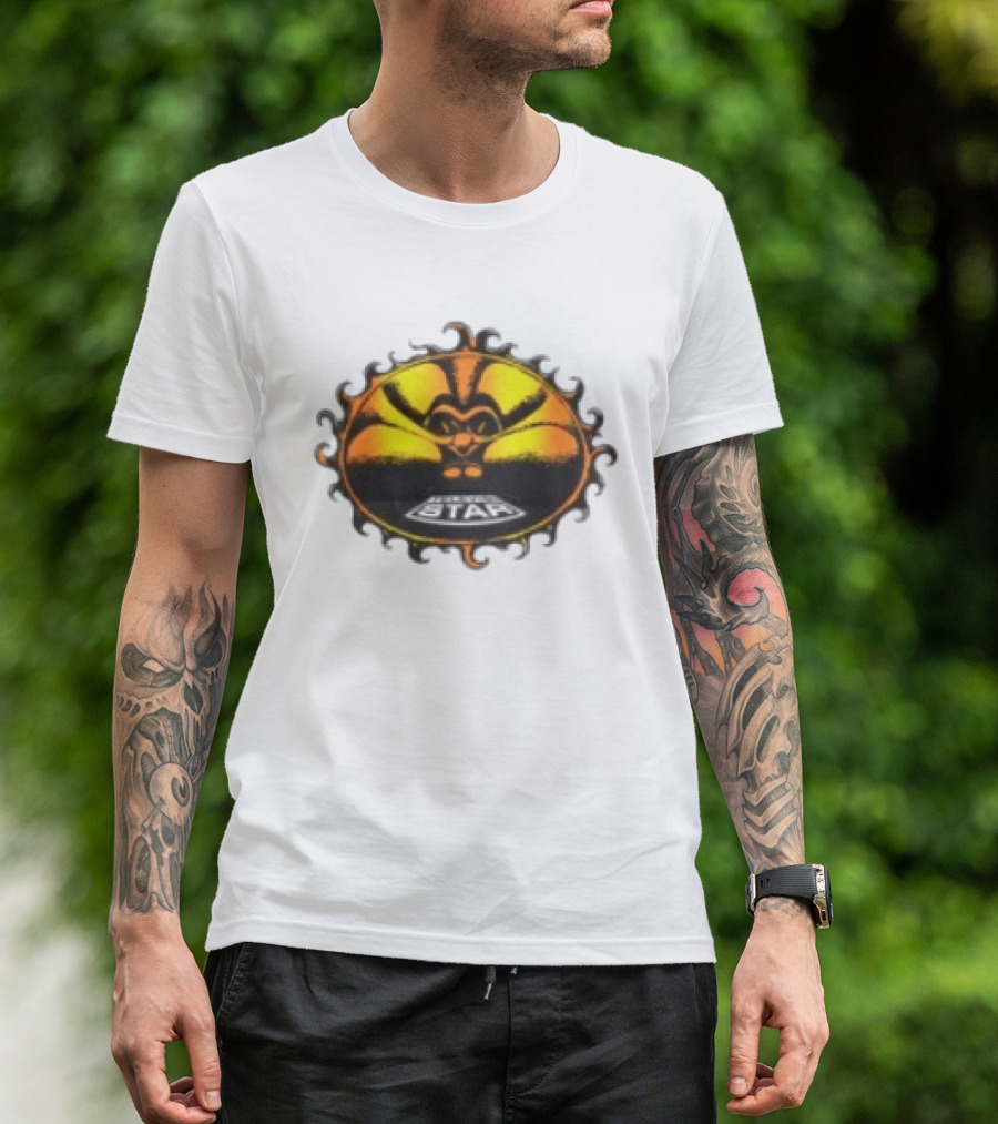Televisi Star Catalog Store Heatwave Sun Logo White T-Shirt