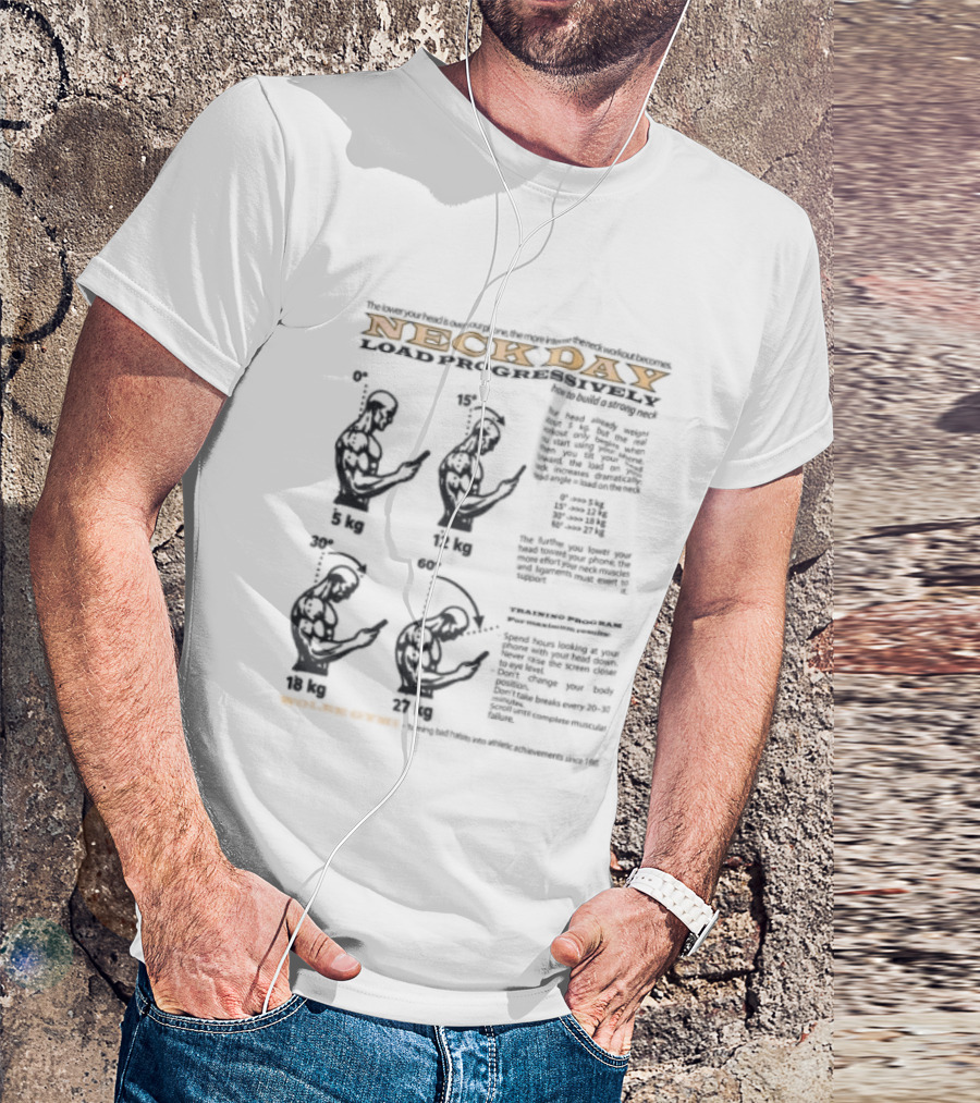 Wolee Store Neck Day Classic Gym Exercises T-Shirt