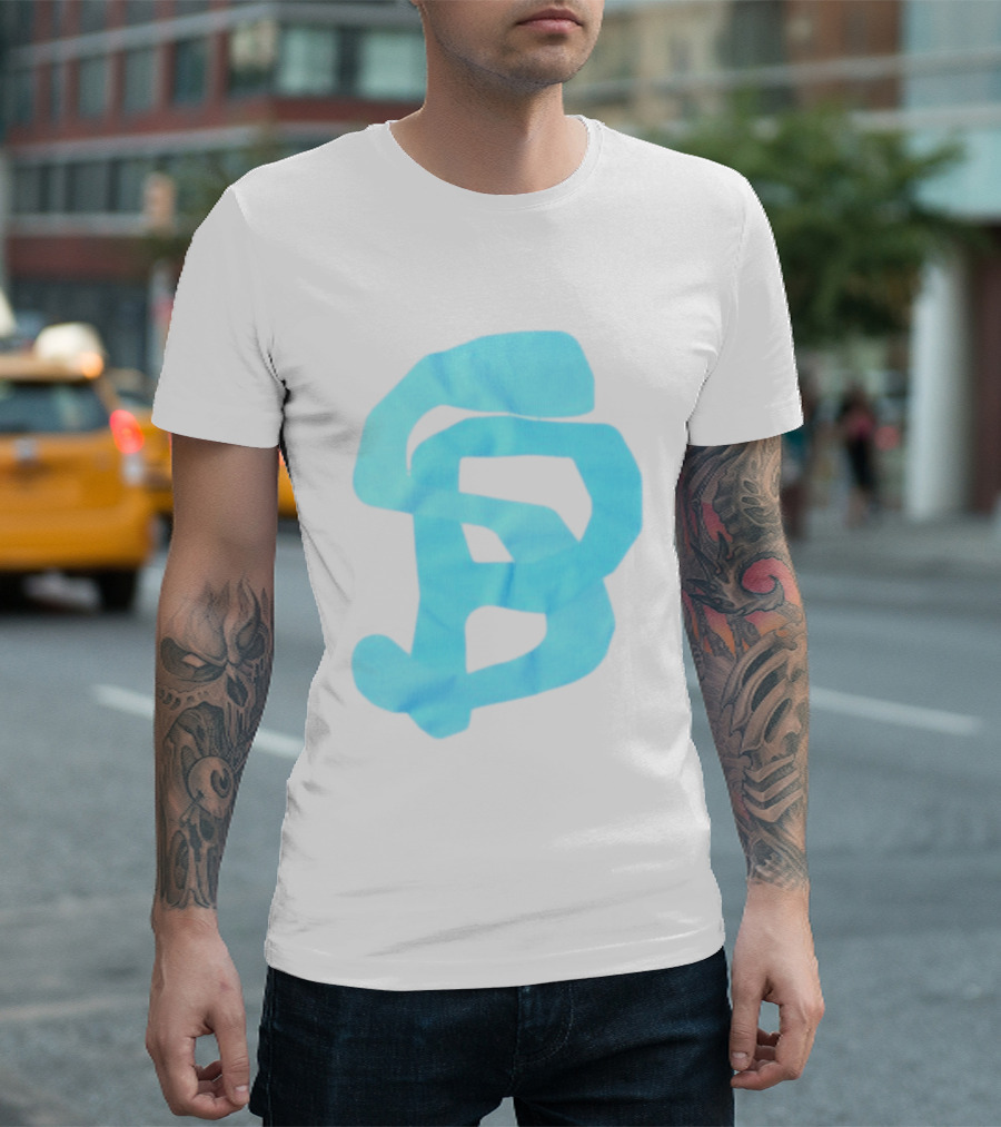 Wolee Store Classic Saintp Light Blue Monogram S P T-Shirt