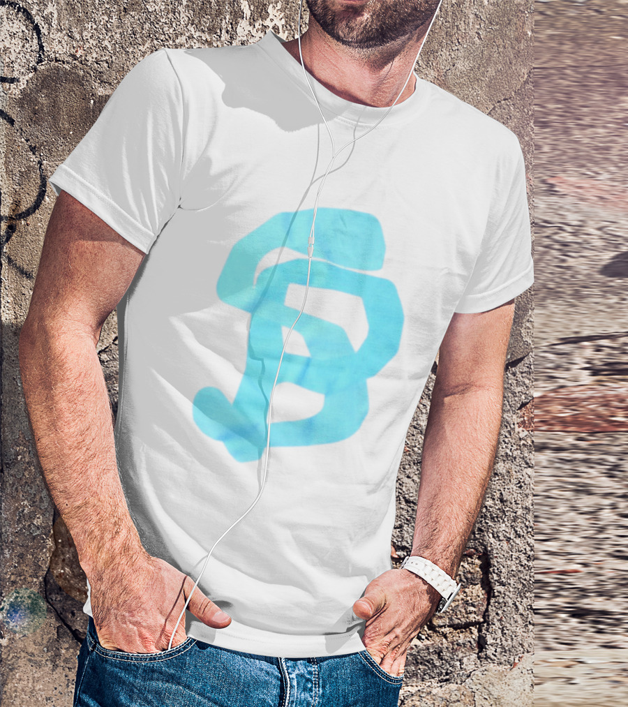 Wolee Store Classic Saintp Light Blue Monogram S P T-Shirt
