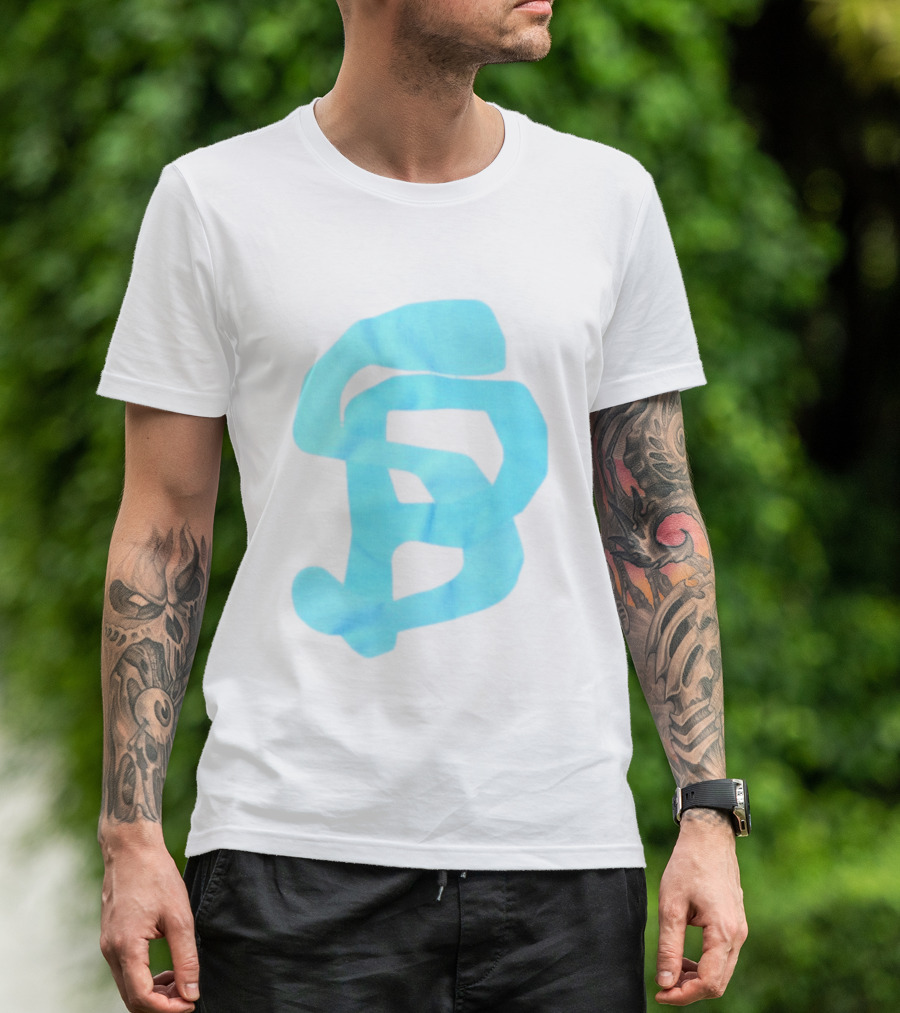 Wolee Store Classic Saintp Light Blue Monogram S P T-Shirt